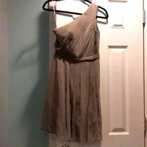 Lovely Dark Gray Size 0 J.Crew Silk Evening Dress